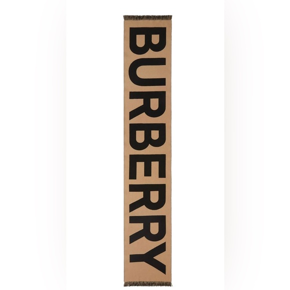【Burberry】Wool Logo Scarf - Picture 3 of 11